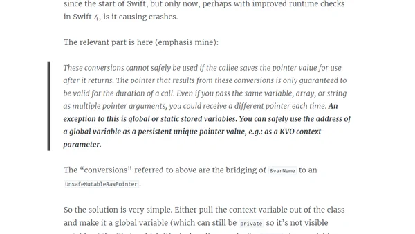 Swift and KVO context variables