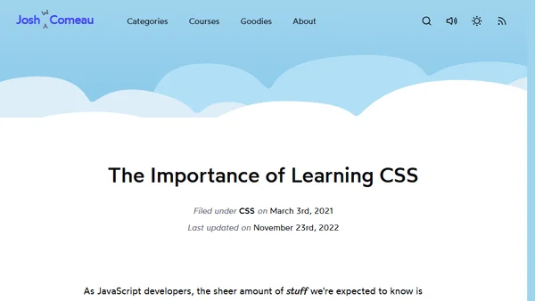 The Importance of Learning CSS