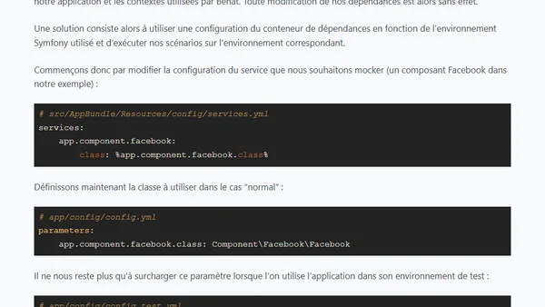 Mocker un service Symfony2 dans un test Behat