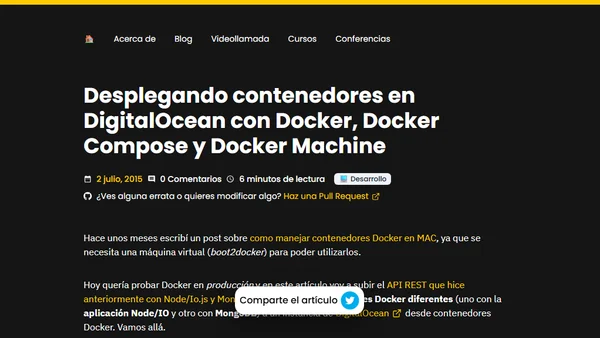Desplegando contenedores en DigitalOcean con Docker, Docker Compose y Docker Machine