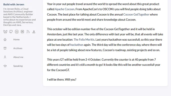 Cocoon GT edition 5 is coming up