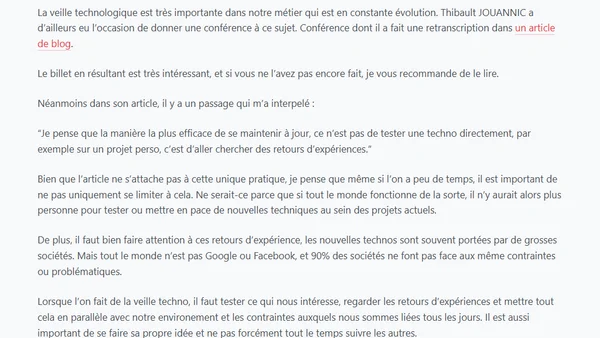 Faire de la veille techno