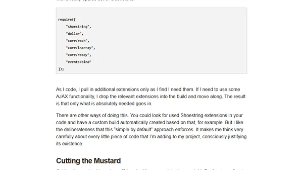 Reducing JavaScript Bloat with Shoestring