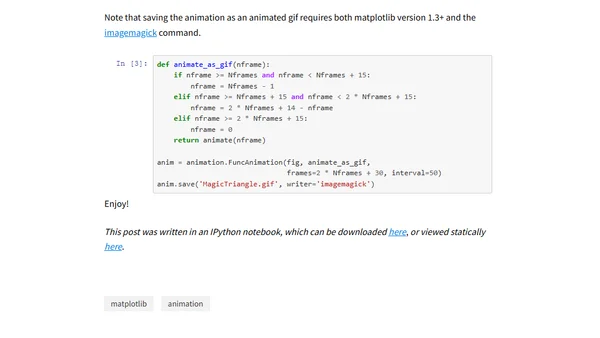 A Simple Animation: The Magic Triangle