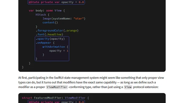 SwiftUI views versus modifiers