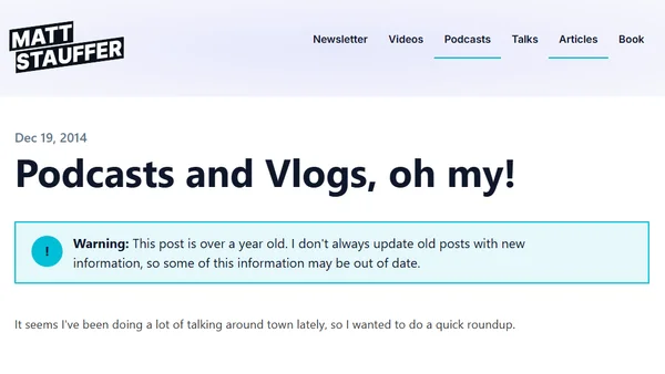 Podcasts and Vlogs, oh my!