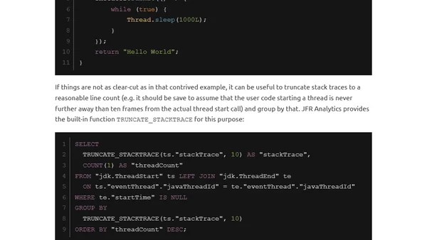 Finding Java Thread Leaks With JDK Flight Recorder and a Bit Of SQL
