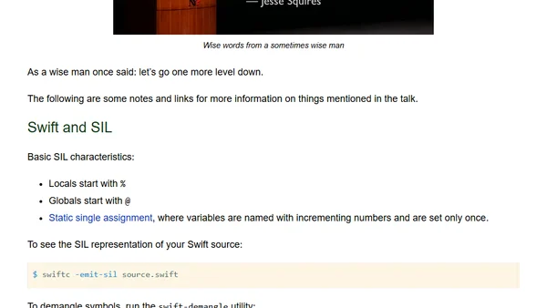 Getting Under Swift's Skin @ NSMeetup
