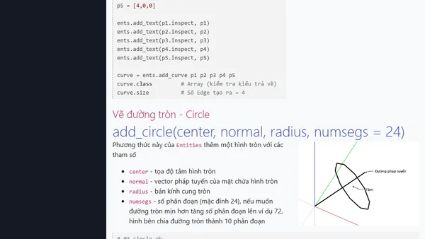 Nạp Ruby Script vào Sketchup vẽ các đường cong đường tròn đa giác cung tròn