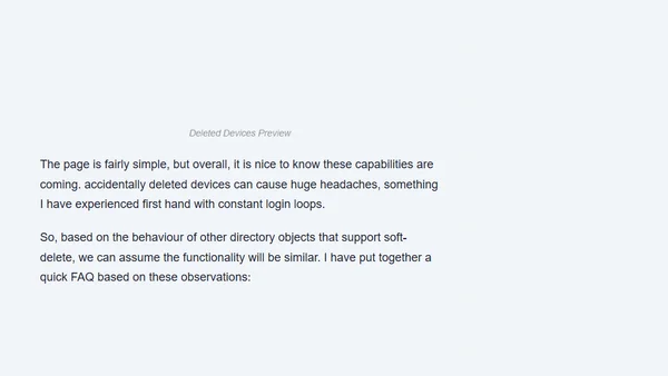 Microsoft Entra to Add Soft Delete Capability for Devices
