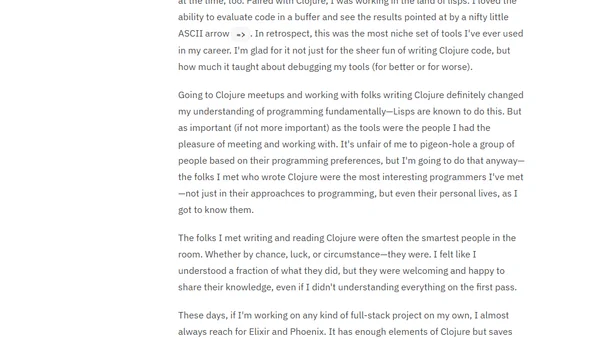 I miss Clojure