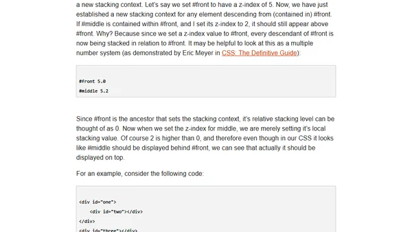 Detailed Look at Stacking in CSS