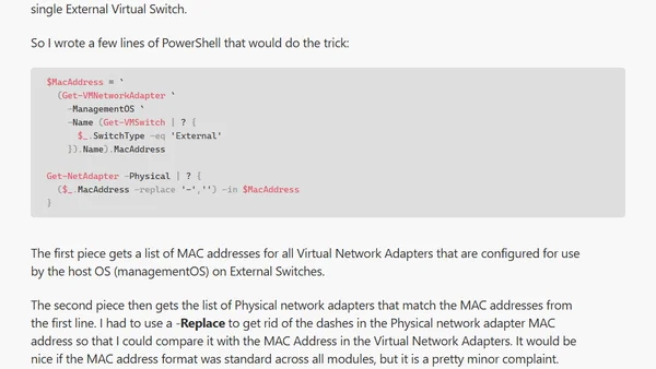 Which Physical Network Adapters are bound to Virtual Switches?