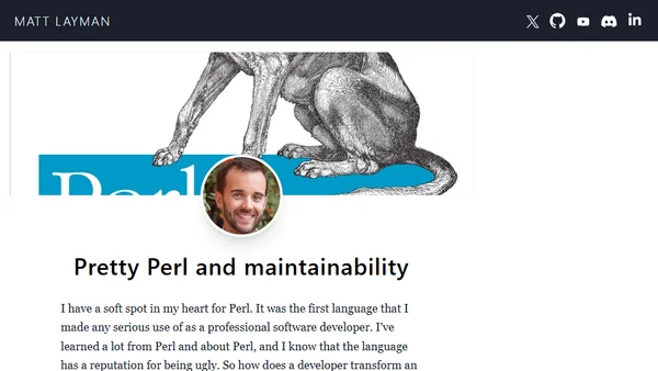 Pretty Perl and maintainability
