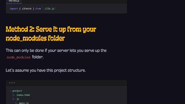 Using npm packages in the frontend without any bundlers