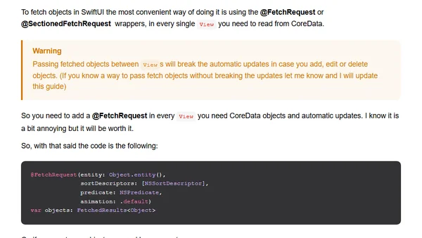 Combine CoreData and SwiftUI