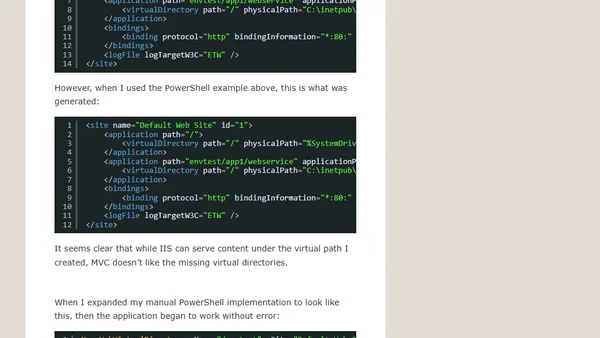 IIS applications and virtual directories with PowerShell