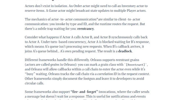 On Designing a Distributed Actor Framework
