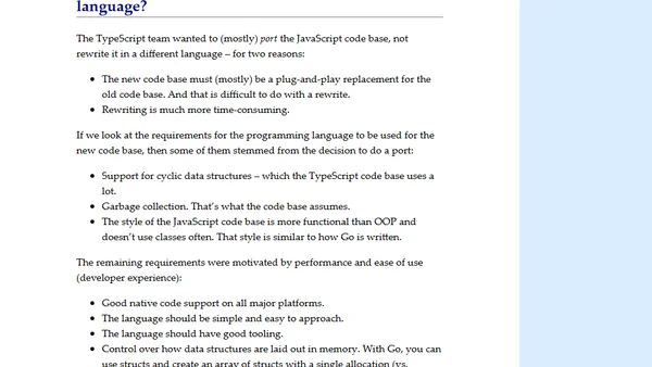 A closer look at the details behind the Go port of the TypeScript compiler