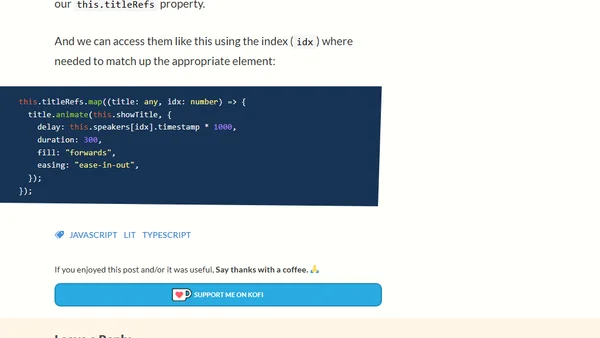 Dynamically create a ref for items when iterating over them in lit.dev templates