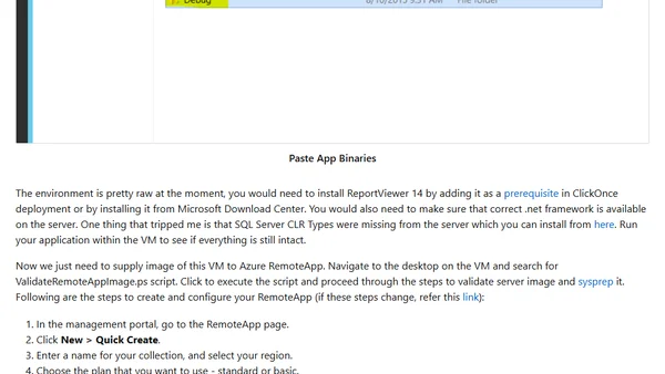 Building a Reporting Application with Microsoft Azure RemoteApp
