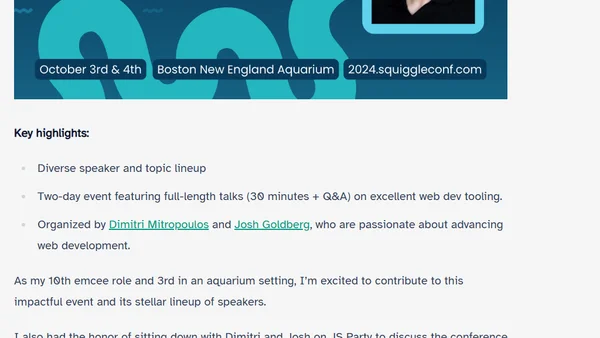 I'm emceeing SquiggleConf