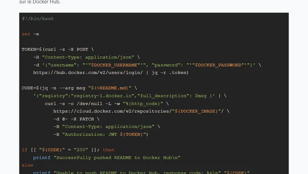 Mettre à jour automatiquement une description sur le Docker Hub