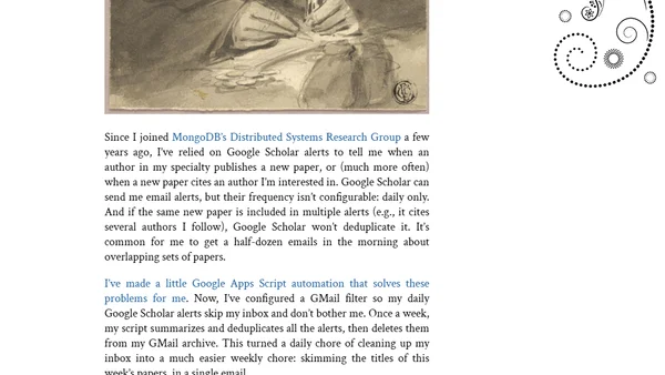 Taming Google Scholar Alerts