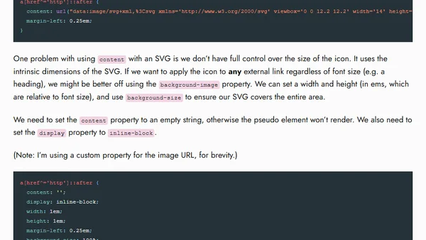 Styling External Links with Attribute Selectors