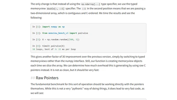 Memoryview Benchmarks