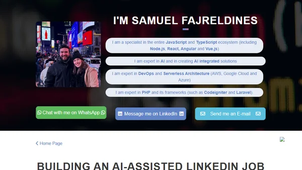 Building an AI-Assisted LinkedIn Job Application Bot with Puppeteer, Bun &amp; ChatGPT