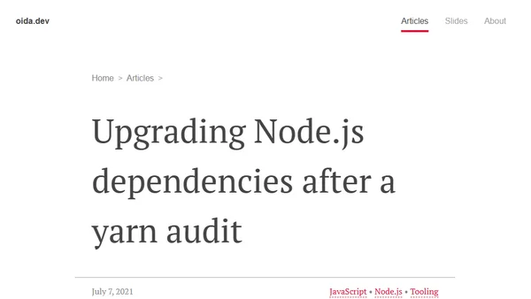 Upgrading Node.js dependencies after a yarn audit