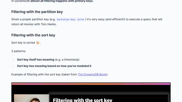 Notes from Data modeling with Amazon DynamoDB – Part 2 with Alex DeBrie