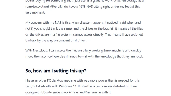 Local Nextcloud for Dropbox replacement