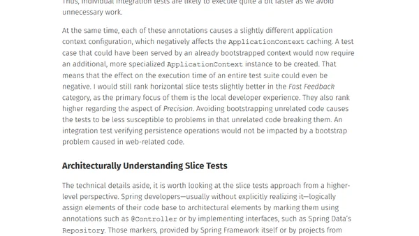 Rethinking Spring Application Integration Testing