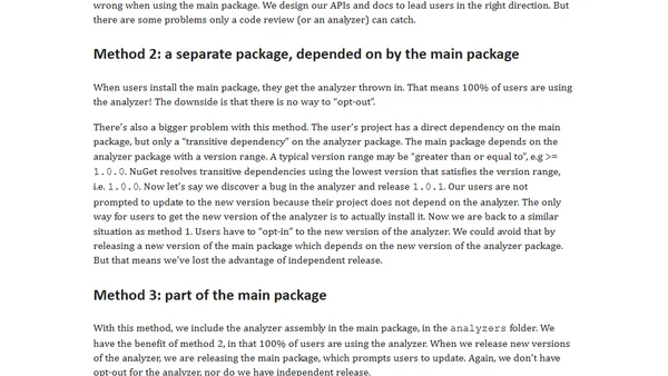 Packaging a package-specific Roslyn analyzer