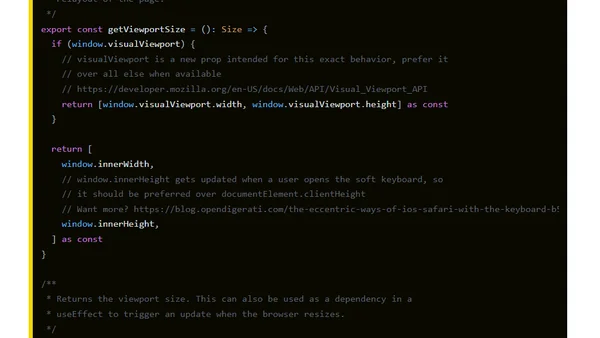 How to get the document height in iOS Safari when the on-screen keyboard is open