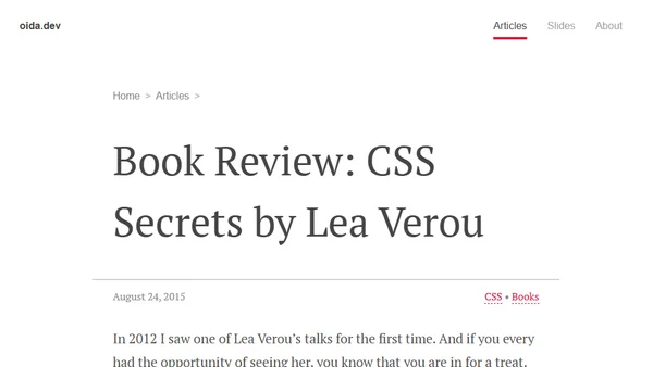 Book Review: CSS Secrets by Lea Verou