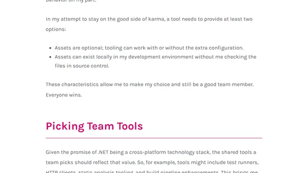 The Privilege of .NET Tooling Choices