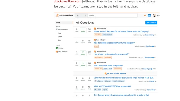 Announcing Stack Overflow for Teams