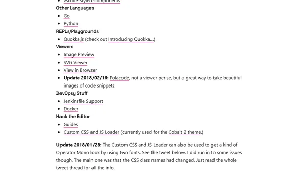 My Visual Studio Code Setup