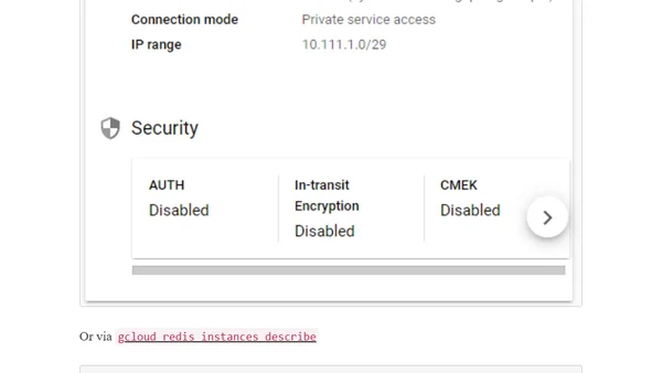 Using GCP Redis Memorystore instances (create/connect/delete)