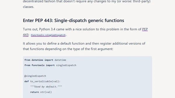 Better Python Object Serialization