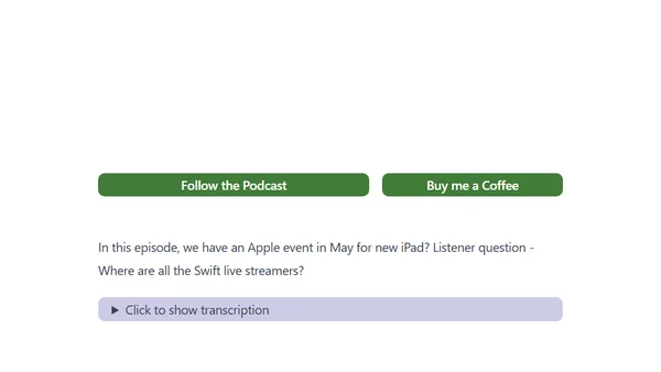 Apple Event, Where are the Swift live streamers?