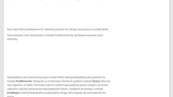 Pierwsze kroki z Selenium Web Driver