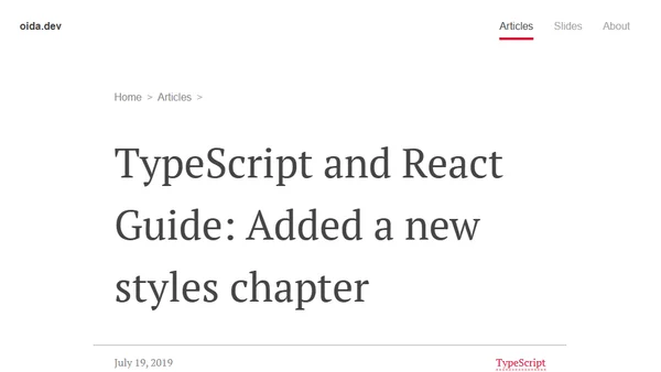 TypeScript and React Guide: Added a new styles chapter