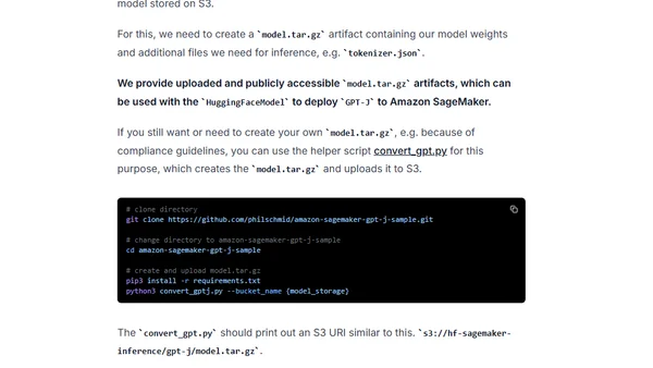 Deploy GPT-J 6B for inference using  Hugging Face Transformers and Amazon SageMaker