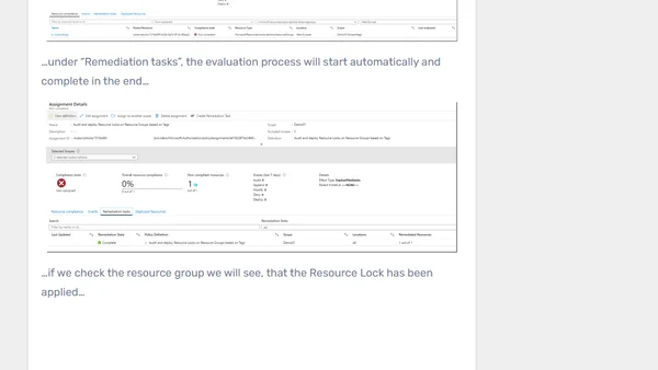 Azure Policy – Audit and Deploy CanNotDelete Lock on Resource Group Based on Tags