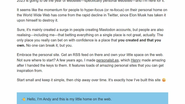 2023, the year of websites