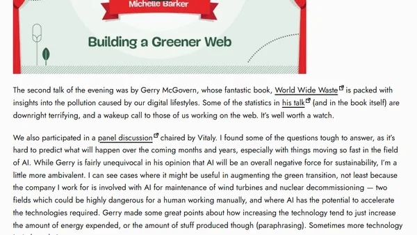 Video: Building a Greener Web (Smashing Meets Goes Green)